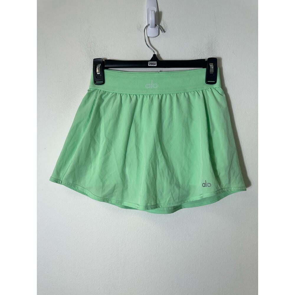 Alo Light Green Match Point Tennis Skirt Skort Sz XS